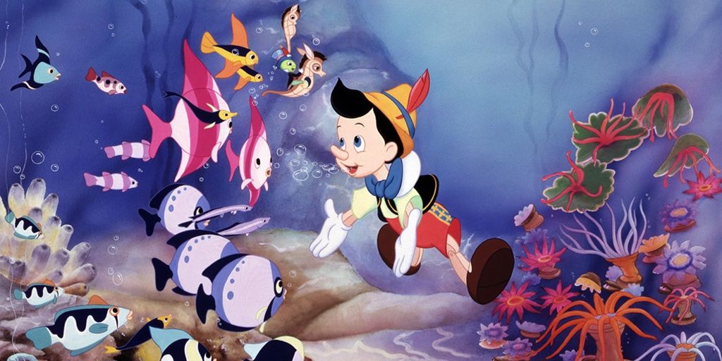 The ocean floor in Pinocchio
