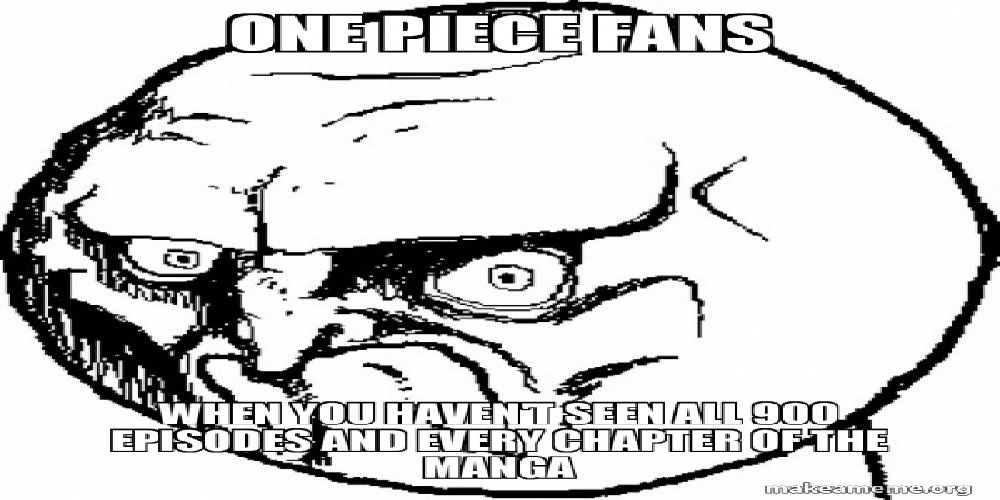Image of the Rage Face meme featuring One Piece 