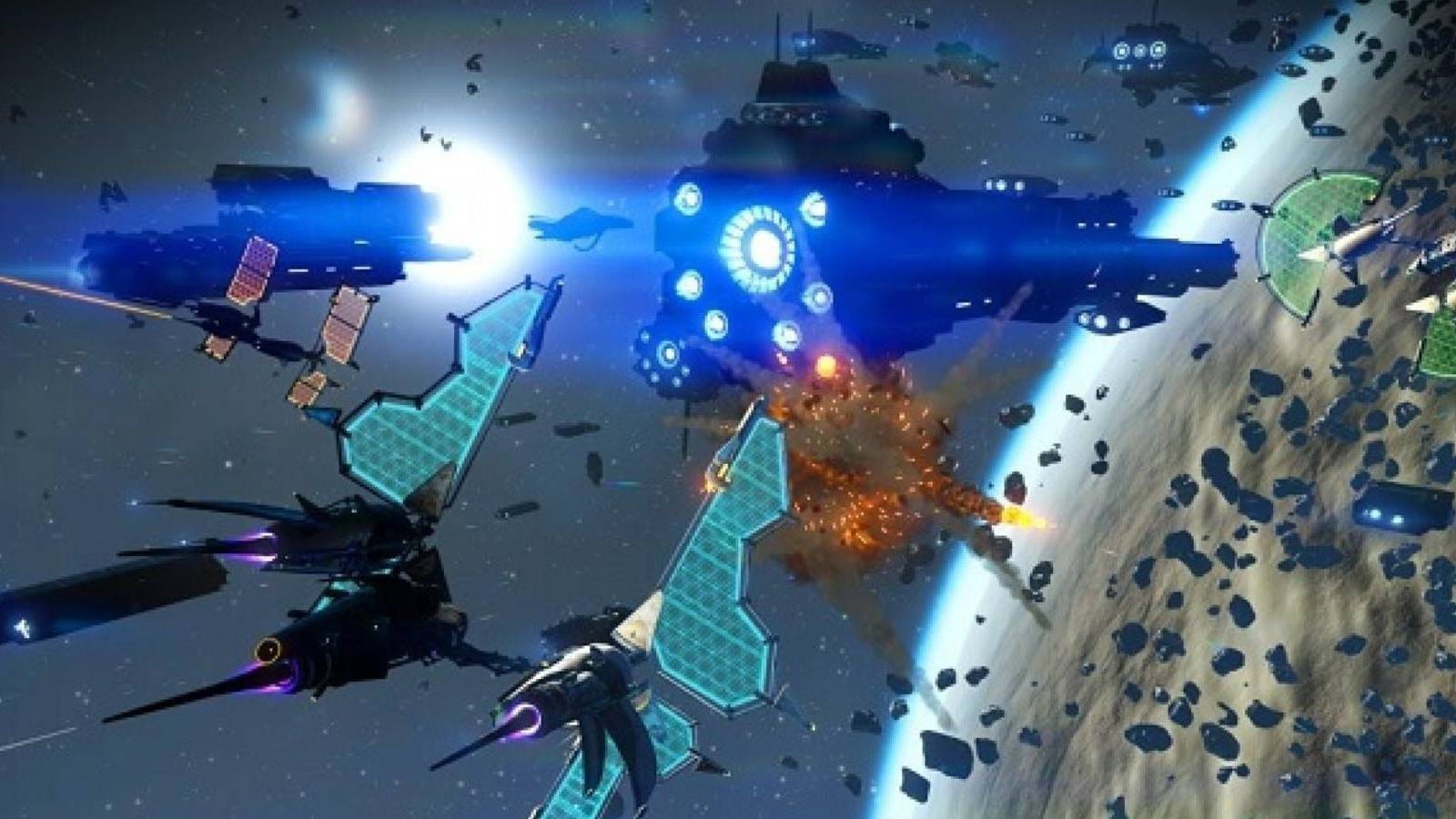 Pilot fighting another ship