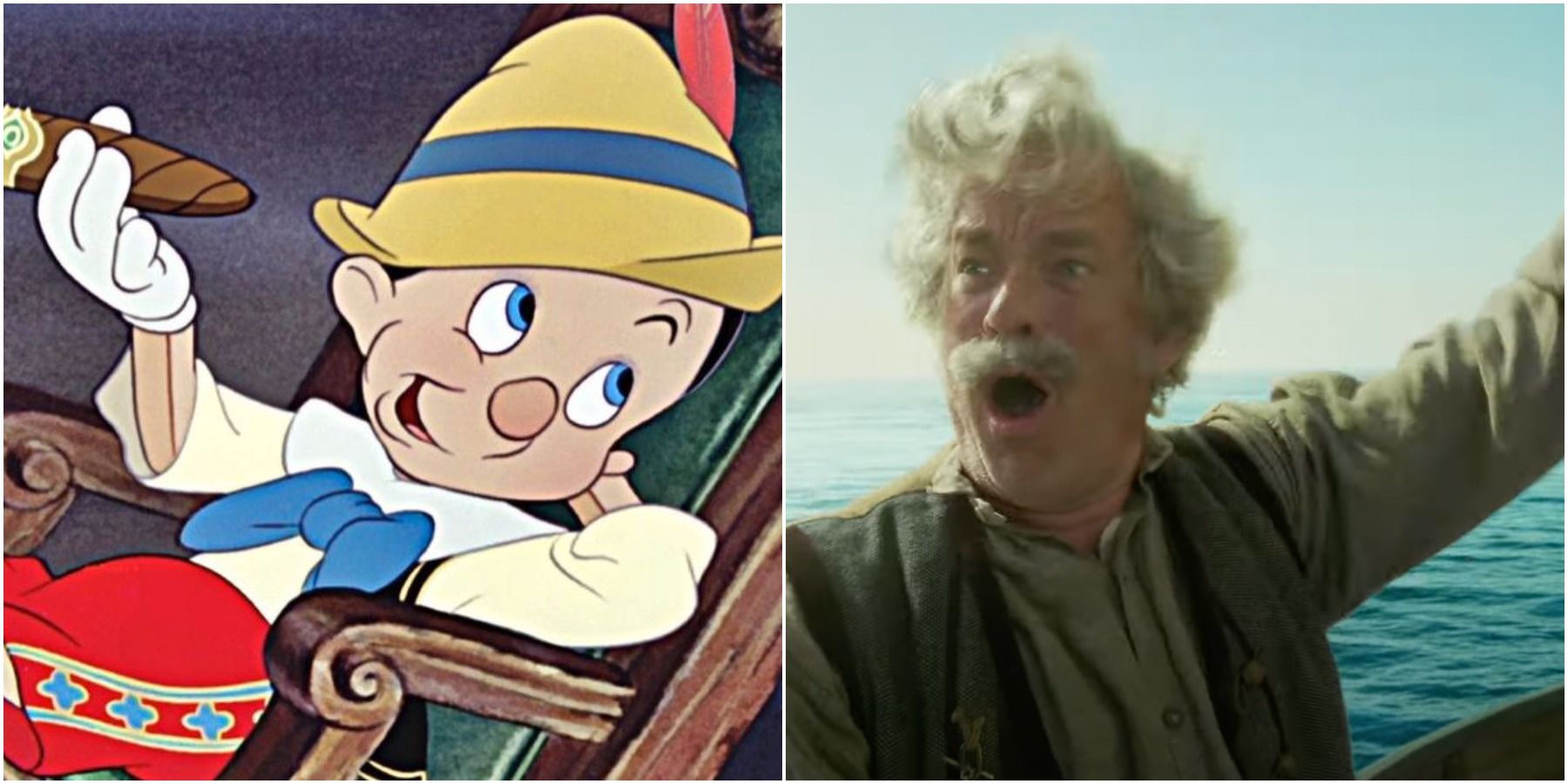 Disney's Pinocchio animated version and live-action movie