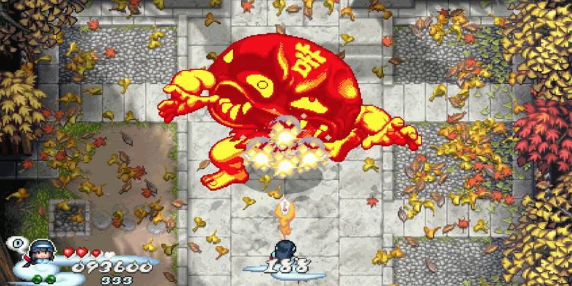 Pocky & Rocky Reshrined - Surround the golden goblet - Player launches assault on a boss