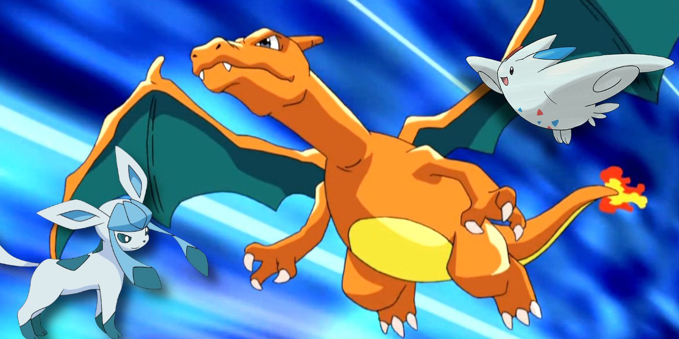 Pokemon Journeys Dragon-Type Charizard, Glaceon and Togekiss