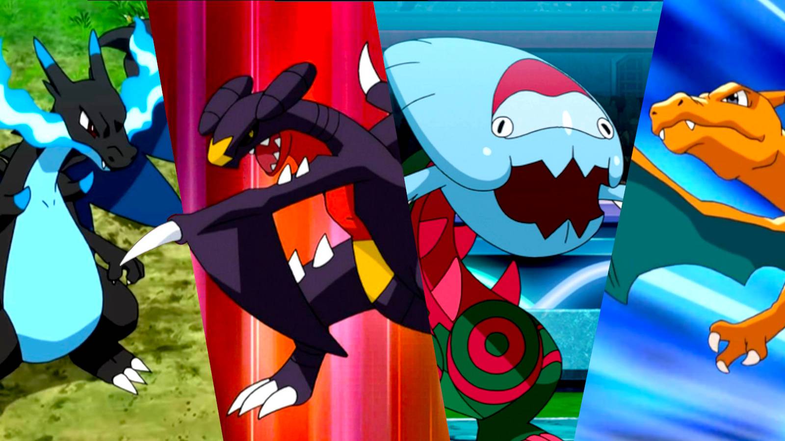 Pokemon Journeys Dragon-Type Charizard X, Garchomp, Dracovish, Charizard