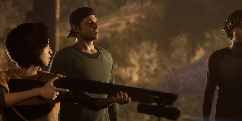 Kaitlyn With The Shotgun In The Quarry