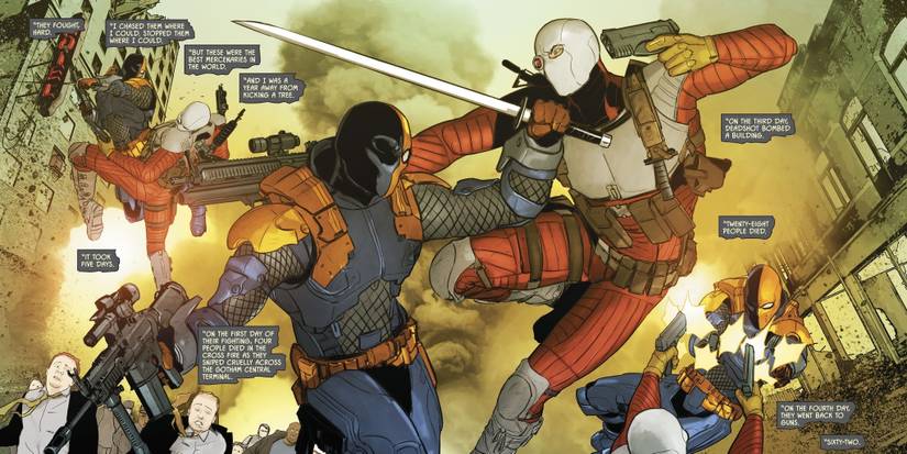 deadshot and deathstroke fighting 