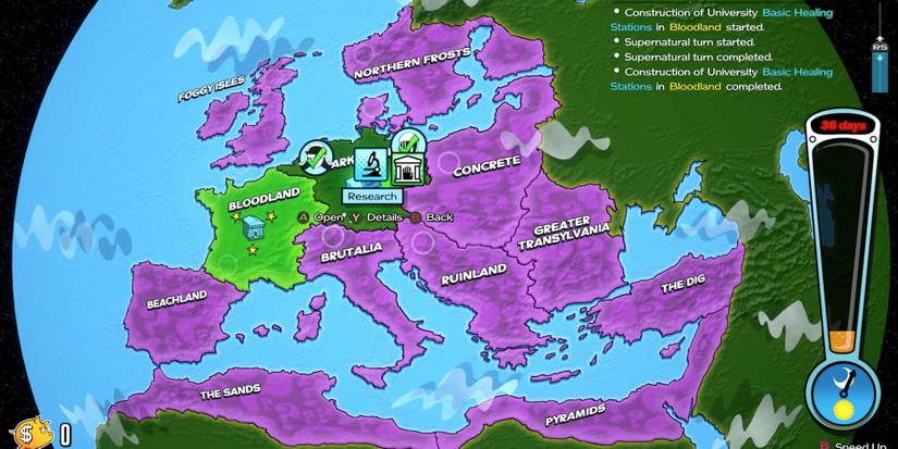 RESEARCH and DESTROY - Build universities early - Player establishes university on the map