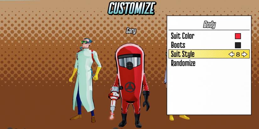 RESEARCH and DESTROY - Customize scientist suits - Player customizes the look of scientists