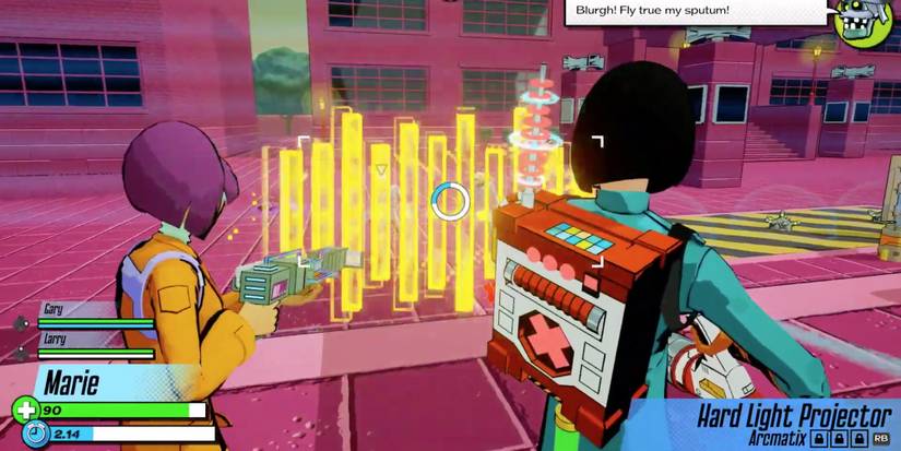 RESEARCH and DESTROY - Keep an eye out for the health bar - Player fights enemies with sufficient health