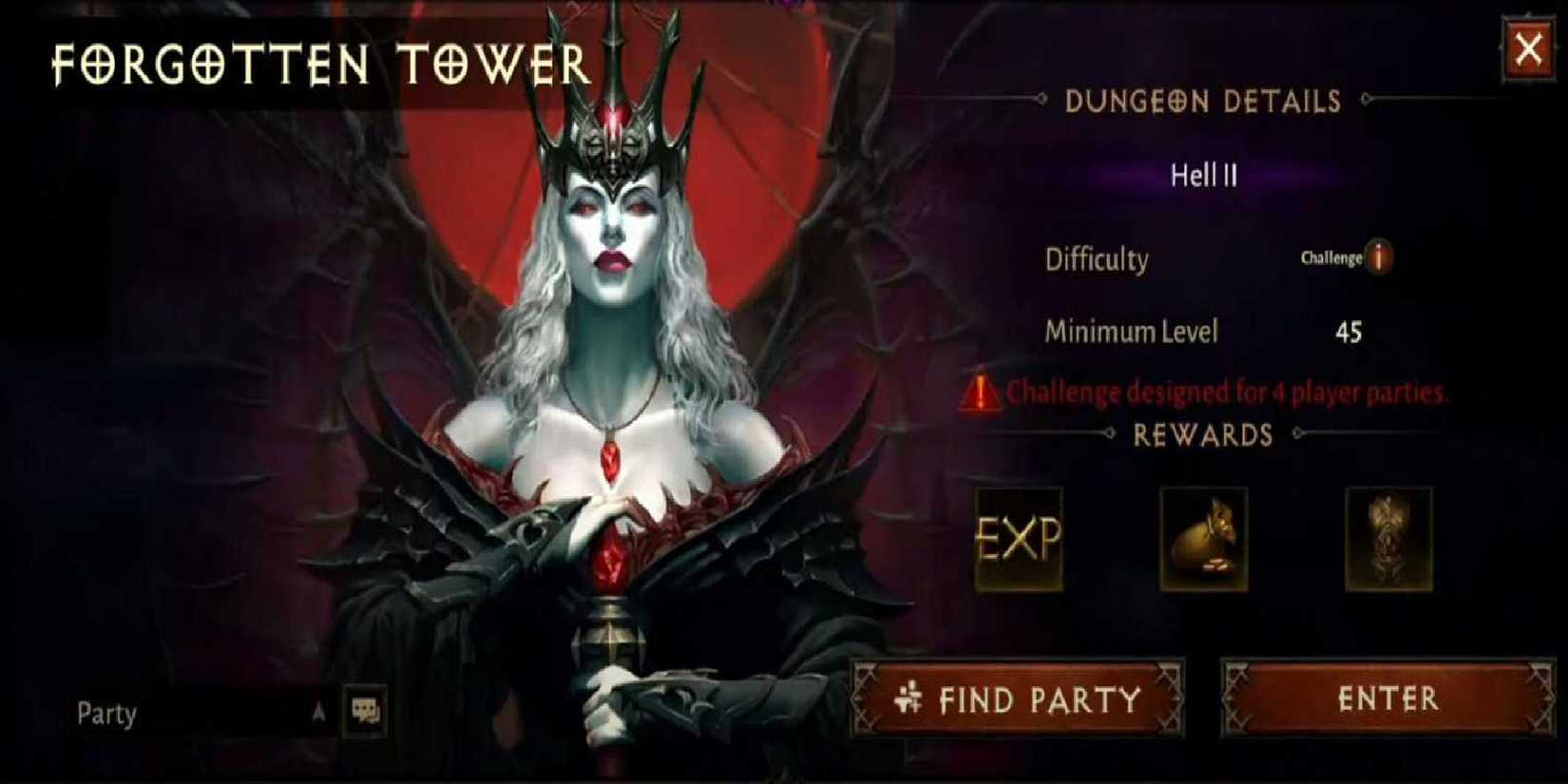 Diablo Immortal Forgotten Tower Dungeon