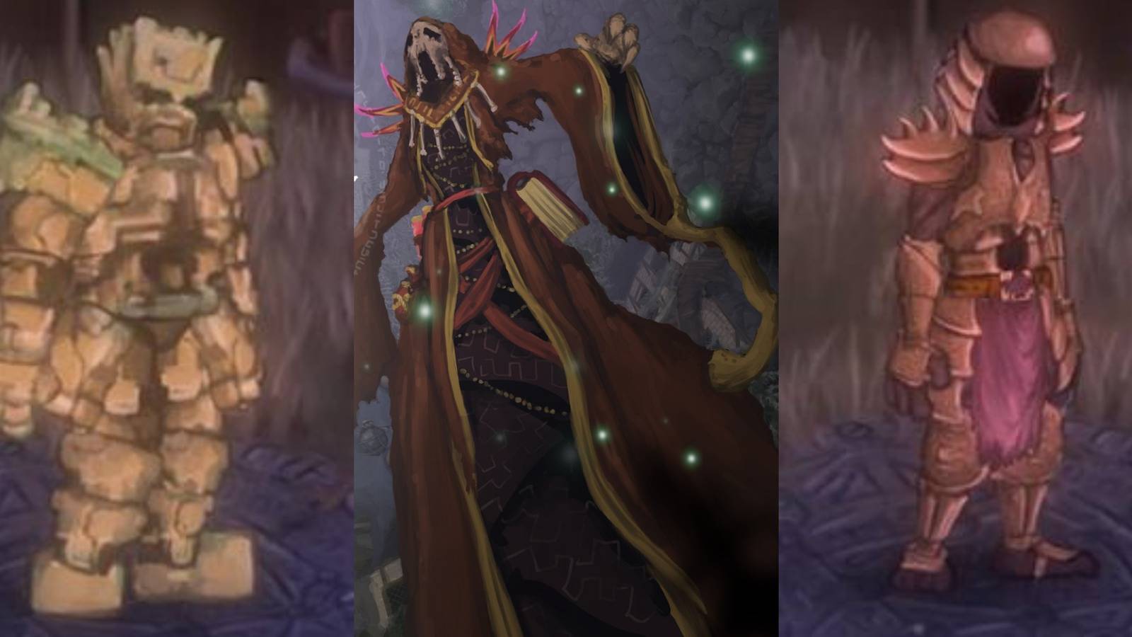 Salt and Sacrifice Best Armors for Melee Class Split Featured Earthstone Set and Scaleplate Set