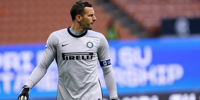 Samir Handanovic playing for Inter Milan