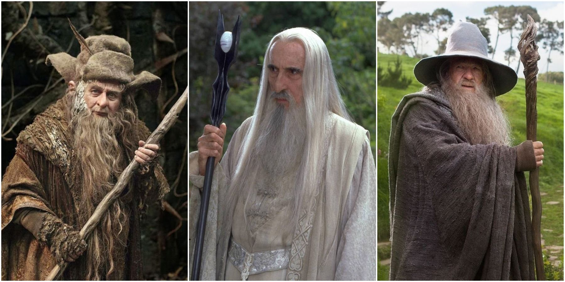 Saruman, Gandalf, and Radagast in The Lord of the Rings and The Hobbit