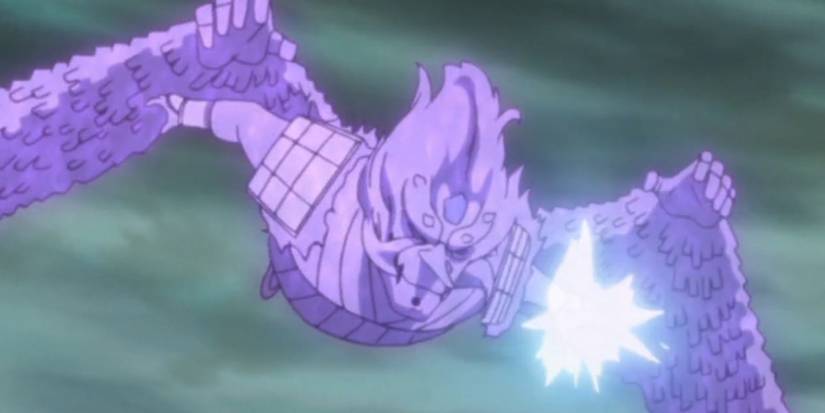 Sasuke using Susanoo Chidori vs Naruto