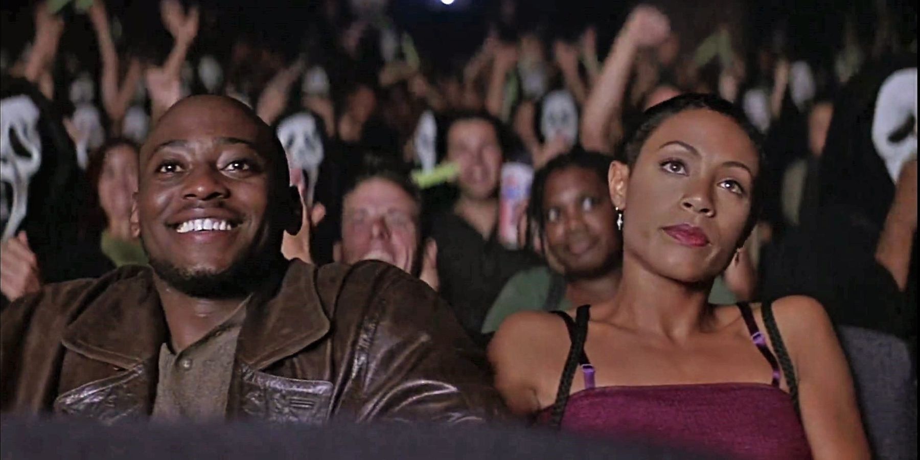 Phil (Omar Epps) and Maureen (Jada Pinkett-Smith) in Scream 2