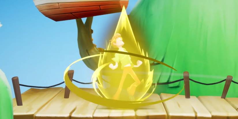 Shaggy Rogers going Ultra Instinct on Finn and Jake's Treehouse in MultiVersus