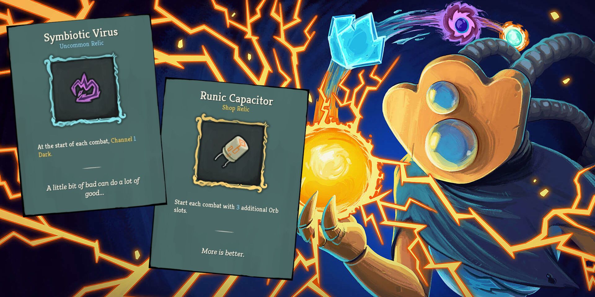 Slay the Spire Defect Channelling Symbiotic Virus Runic Capacitor Relics