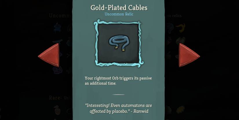 Slay the Spire Gold-Plated Cables Relic