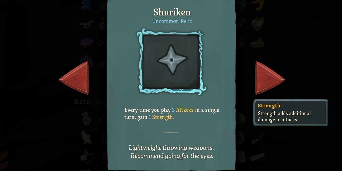 Slay the Spire Shuriken Relic