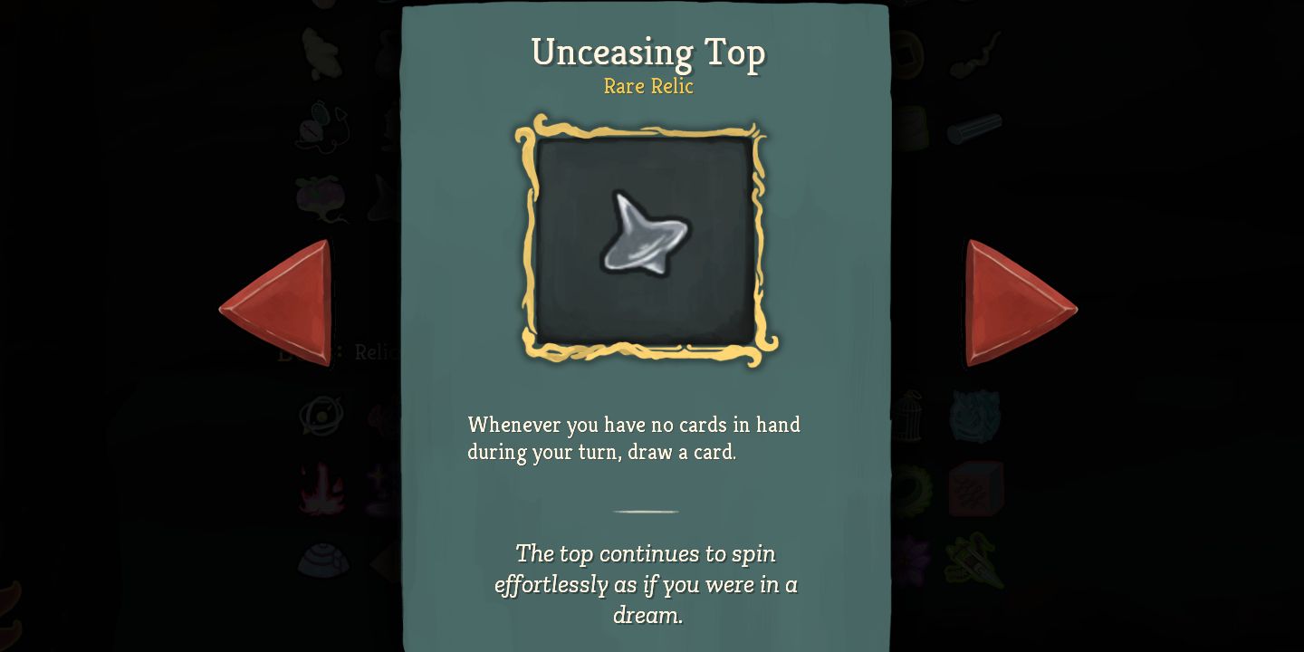 Slay the Spire Unceasing Top Relic