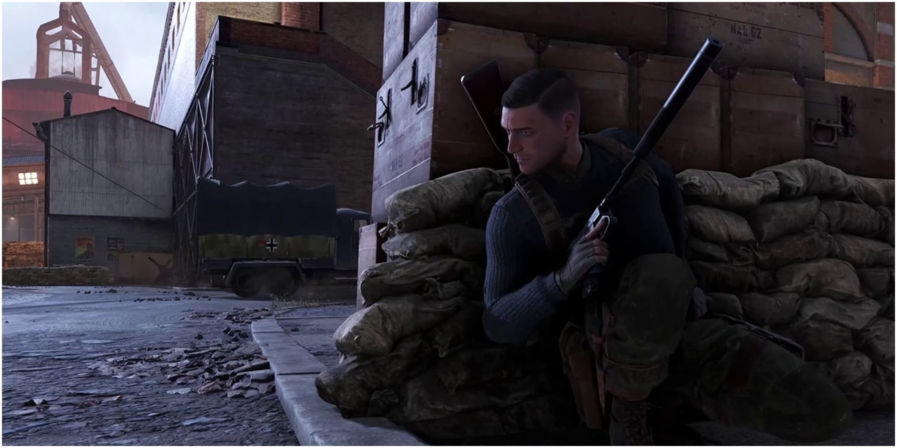 Sniper Elite 5 taking cover