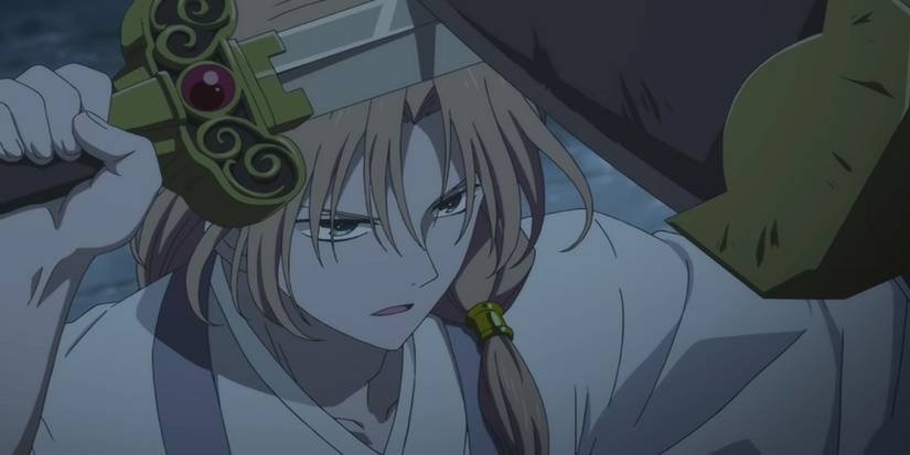 Soo-Won defends himself from Hak's attack in Yona of the Dawn