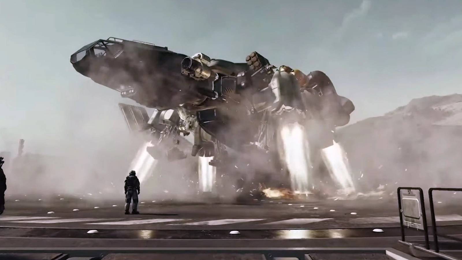 Starfield ship landing