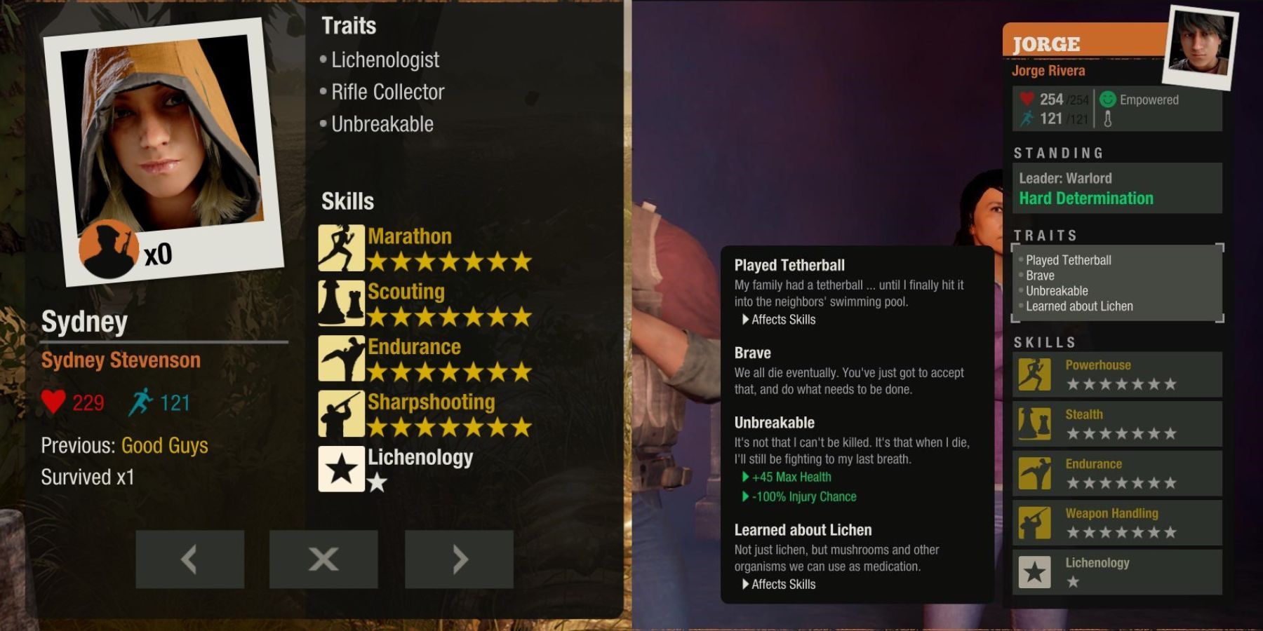 State of Decay 2 traits