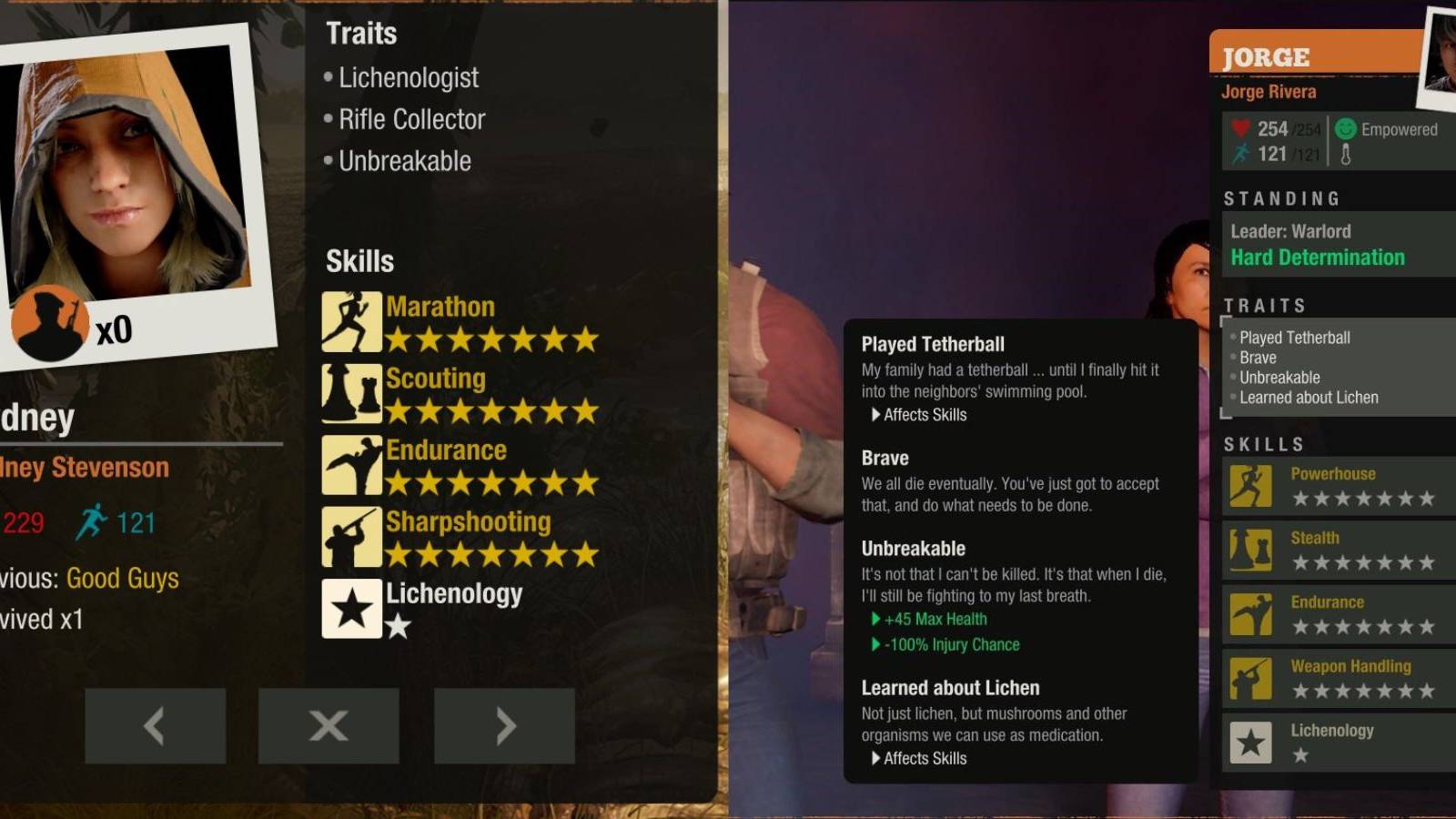 State of Decay 2 traits