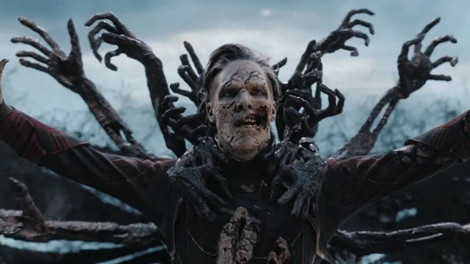 Zombie Doctor Strange with many arms in Multiverse of Madness