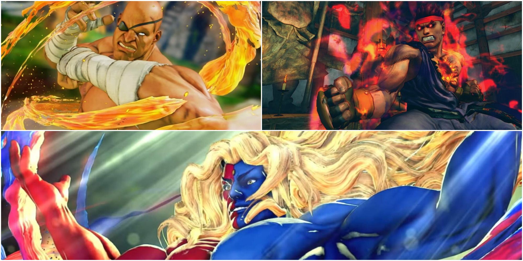 Street Fighter Bosses Sagat Evil Ryu Gill