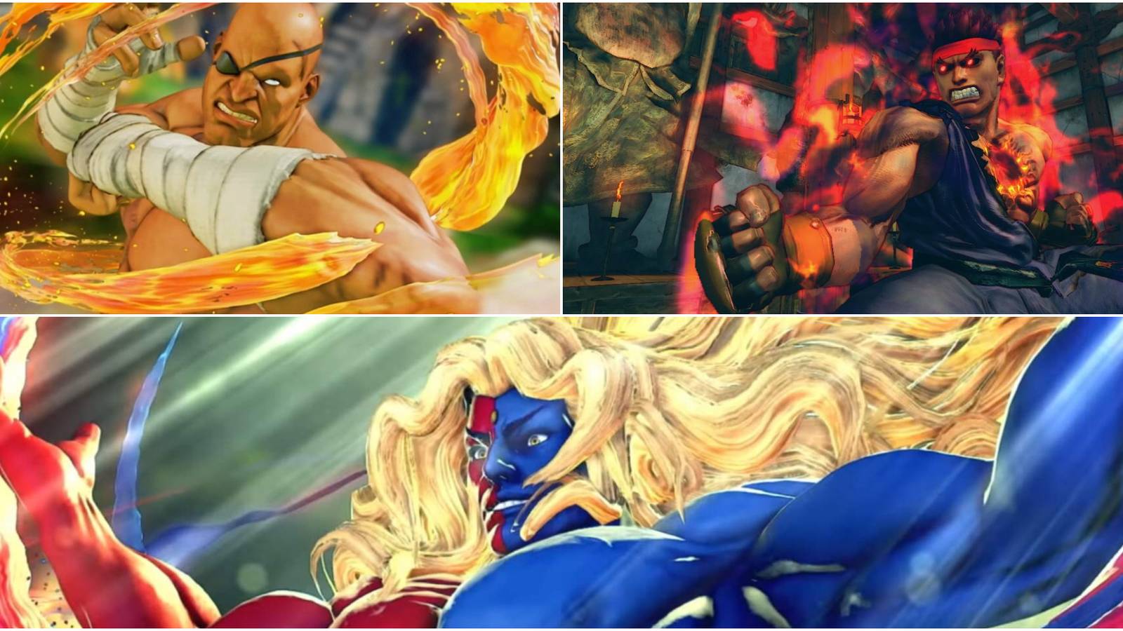 Street Fighter Bosses Sagat Evil Ryu Gill