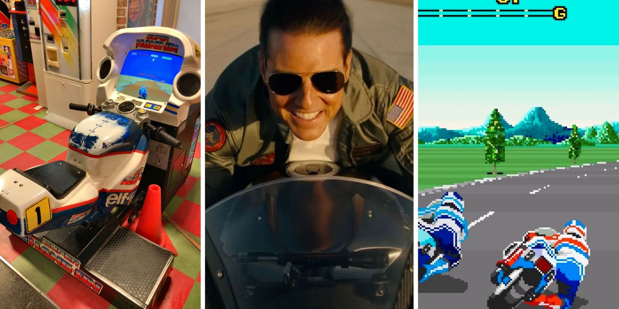 Super Hang On Arcade Cabinet Tom Cruise Bike Super Hang On Gameplay cropped