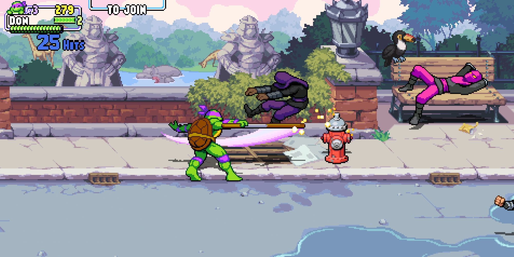TMNT Shredder's Revenge Donatello Juggling