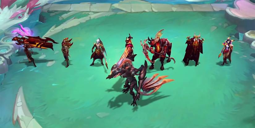 Teamfight Tactics - All Ragewing Champs Standing In A Row
