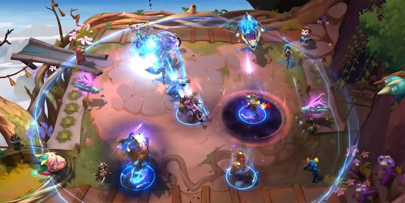 Teamfight Tactics Dragonlands - Mid Combat While Using The Ao Shin Dragon Unit