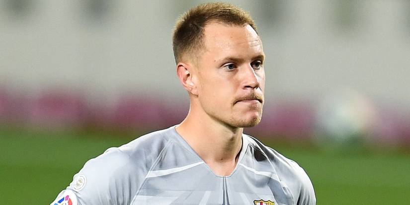 Ter Stegen playing for Barcelona