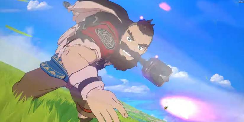 The Destroyer in Ni no Kuni: Cross Worlds  striking a foe