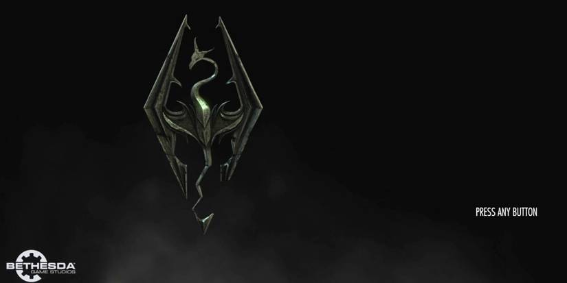 The Elder Scrolls V Skyrim Title Start Screen