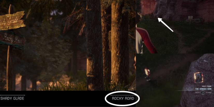 The Hanged Man Card in the quarry