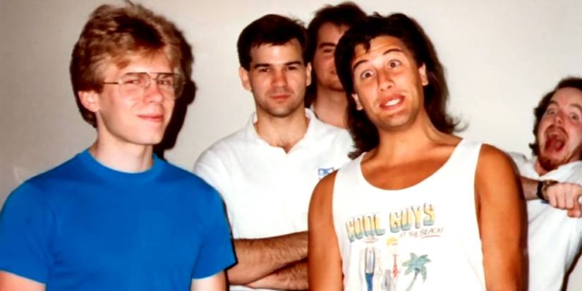 Image Showing John Carmack (Left) Standing Next To John Romero (Right)