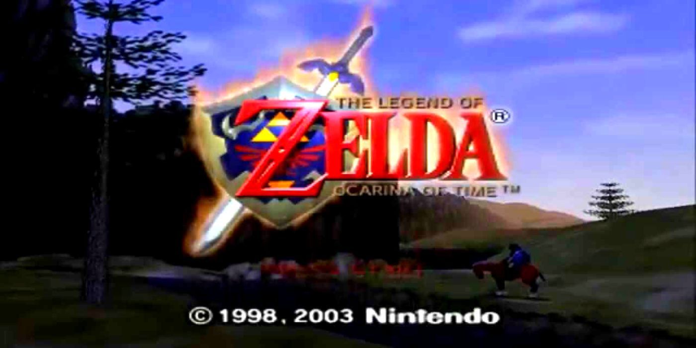 The Legend Of Zelda Ocarina Of Time Title Start Screen