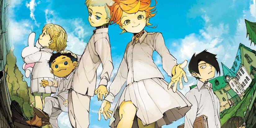 The Promised Neverland cover art featuring the main characters
