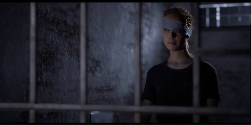 The Quarry Laura in the police station