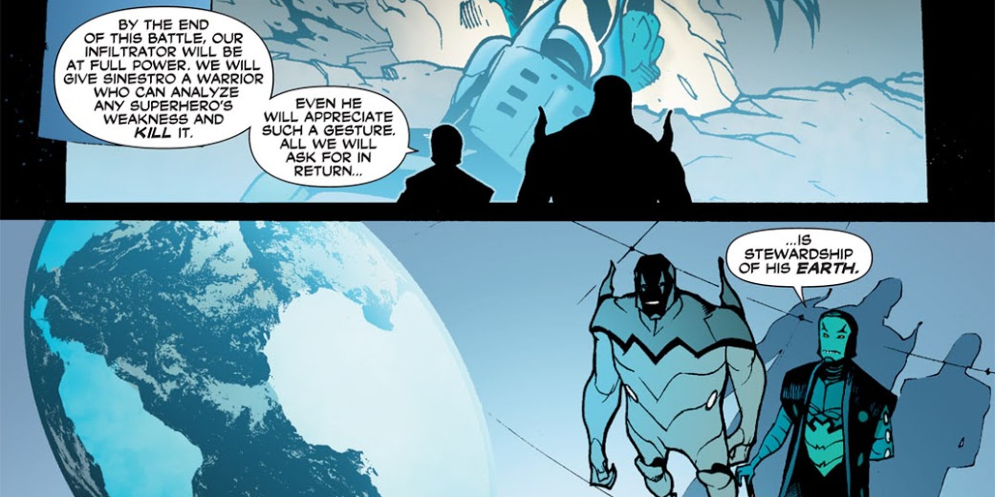 The Reach watching Blue Beetle on Earth in Blue Beetle #20