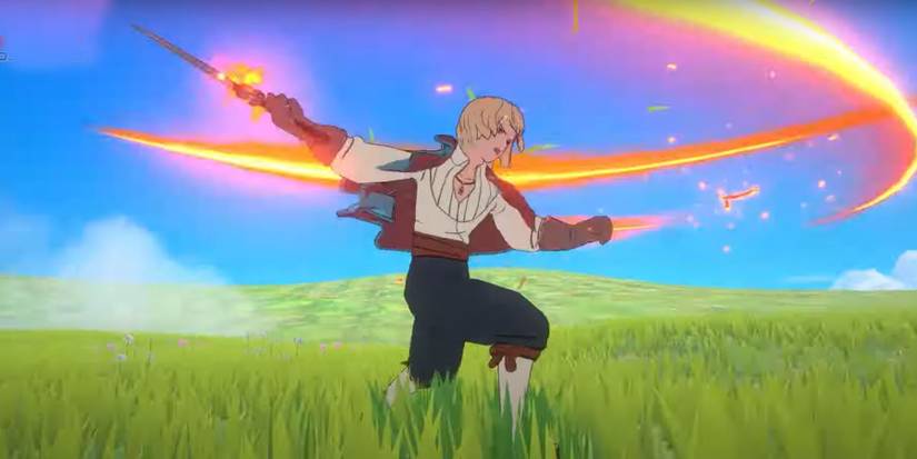 The Swordsman in Ni no Kuni: Cross Worlds twirling his blade