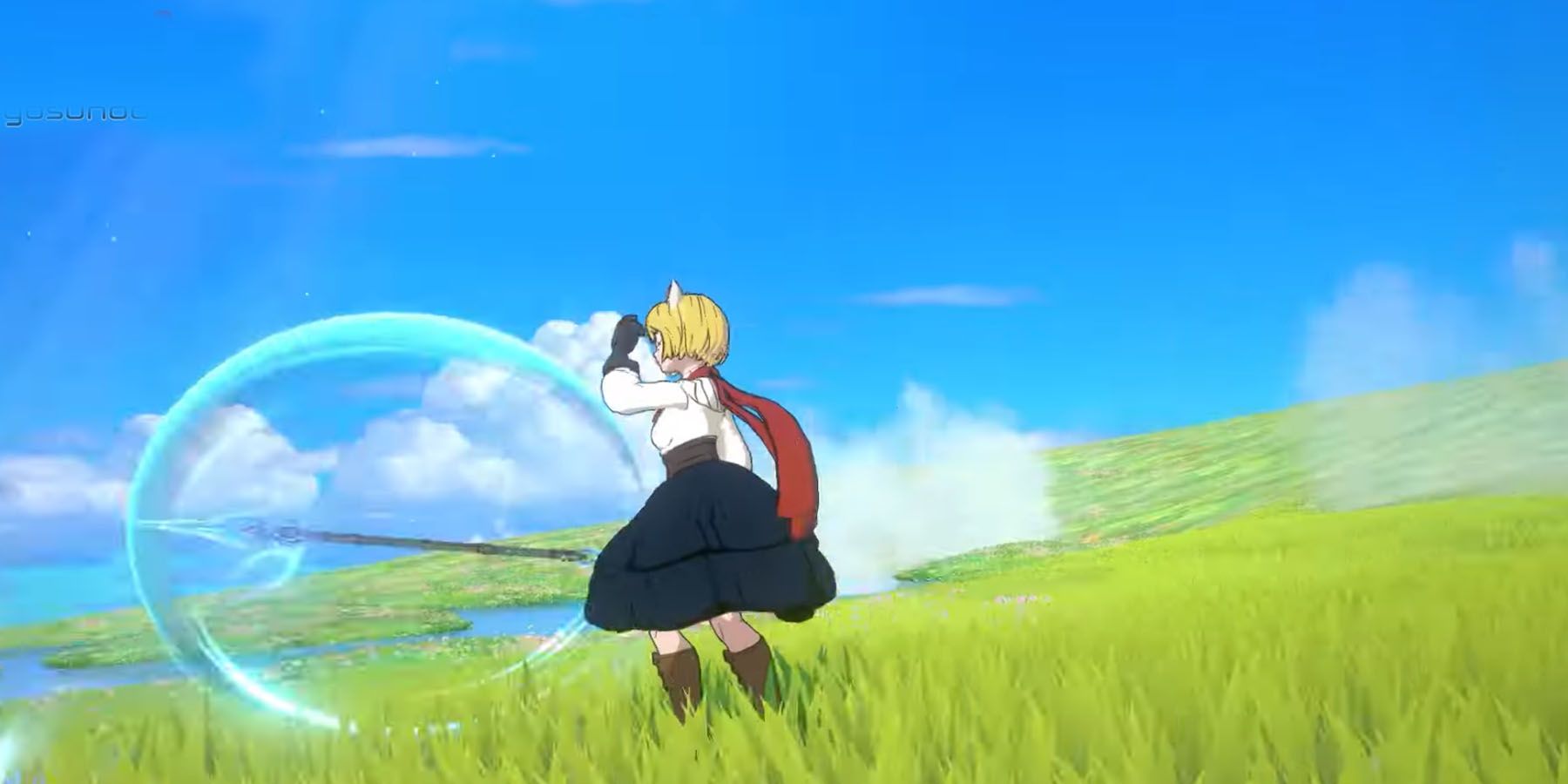 The Witch in Ni no Kuni: Cross Worlds using her spear