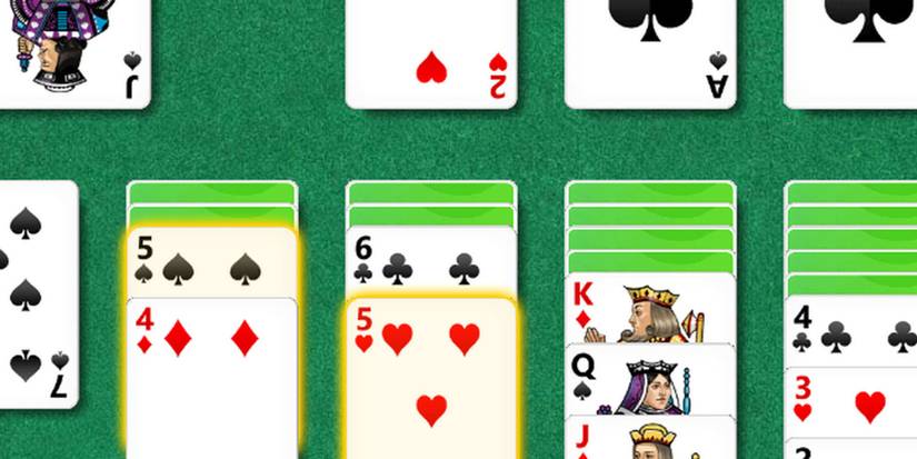 The different stacks in Solitaire