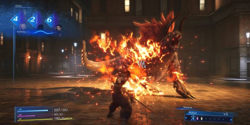 The new UI of Crisis Core Final Fantasy 7 Reunion