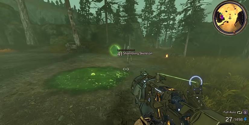 Tiny Tina Wonderlands Gelatinous Cube poison spell used against Skelly