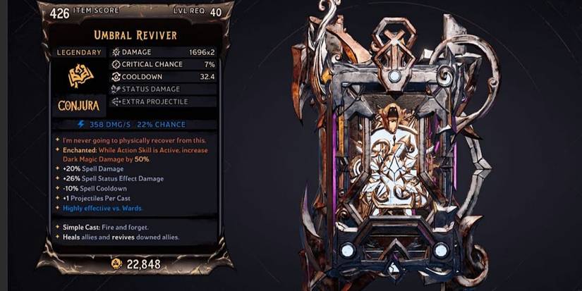 Tiny Tina Wonderlands Reviver spell stats